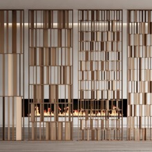 定制售楼部不锈钢屏风酒店大堂客厅隔断金属浮雕激光镂空雕花格栅