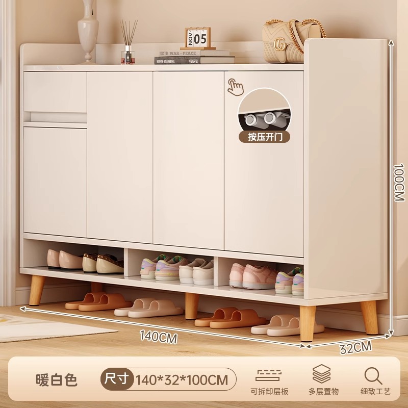 Armario de zapatos doméstico nuevo tipo 2025 explosión interior almacenamiento integrado armario contra la pared armario portail rack de zapatos