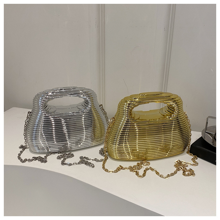 Abendtasche Mit Wellenmuster Und Schulterriemen Für Damen_voghion.com