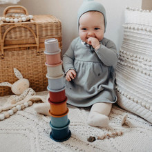 丹麦儿童叠叠杯婴儿彩虹塔叠叠乐宝宝早教层层叠套杯玩具1-2-3岁