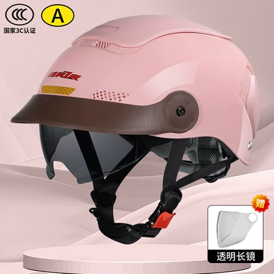 Motosiklet kaskı (dəbilqə) – light new helmet - zero-sense-skylight-light-pink-transparent-long-mirror