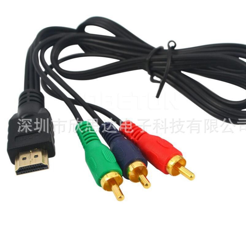 厂家供应HDMI   TO  3RCA高清线HDMI转3RCA线