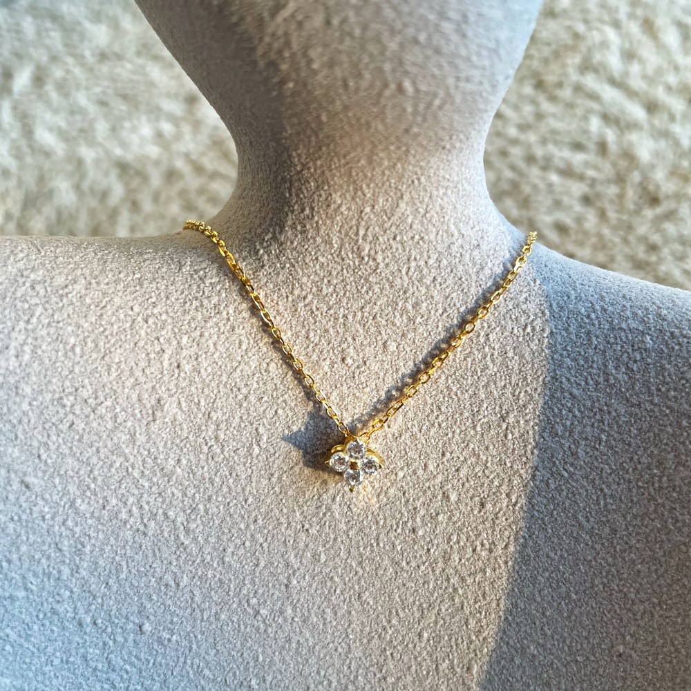 Simple Style Geometric Sterling Silver Plating Zircon Pendant Necklace