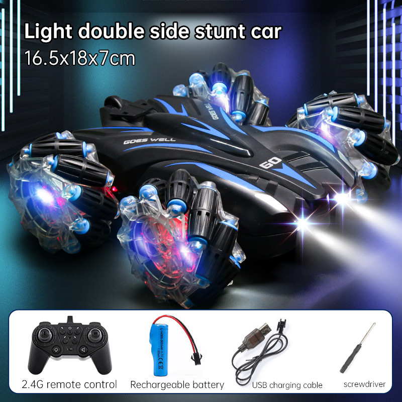 Nuevo transfronterizo de inducción de gestos doble pulverización de doble cara coche de chatarra rendimiento de venta caliente de deriva vehículo de control remoto 4WD