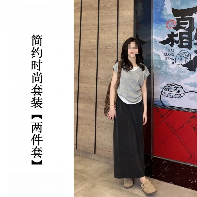 심플하고 패셔너블한 슈트 [고품질] 투피스 세트