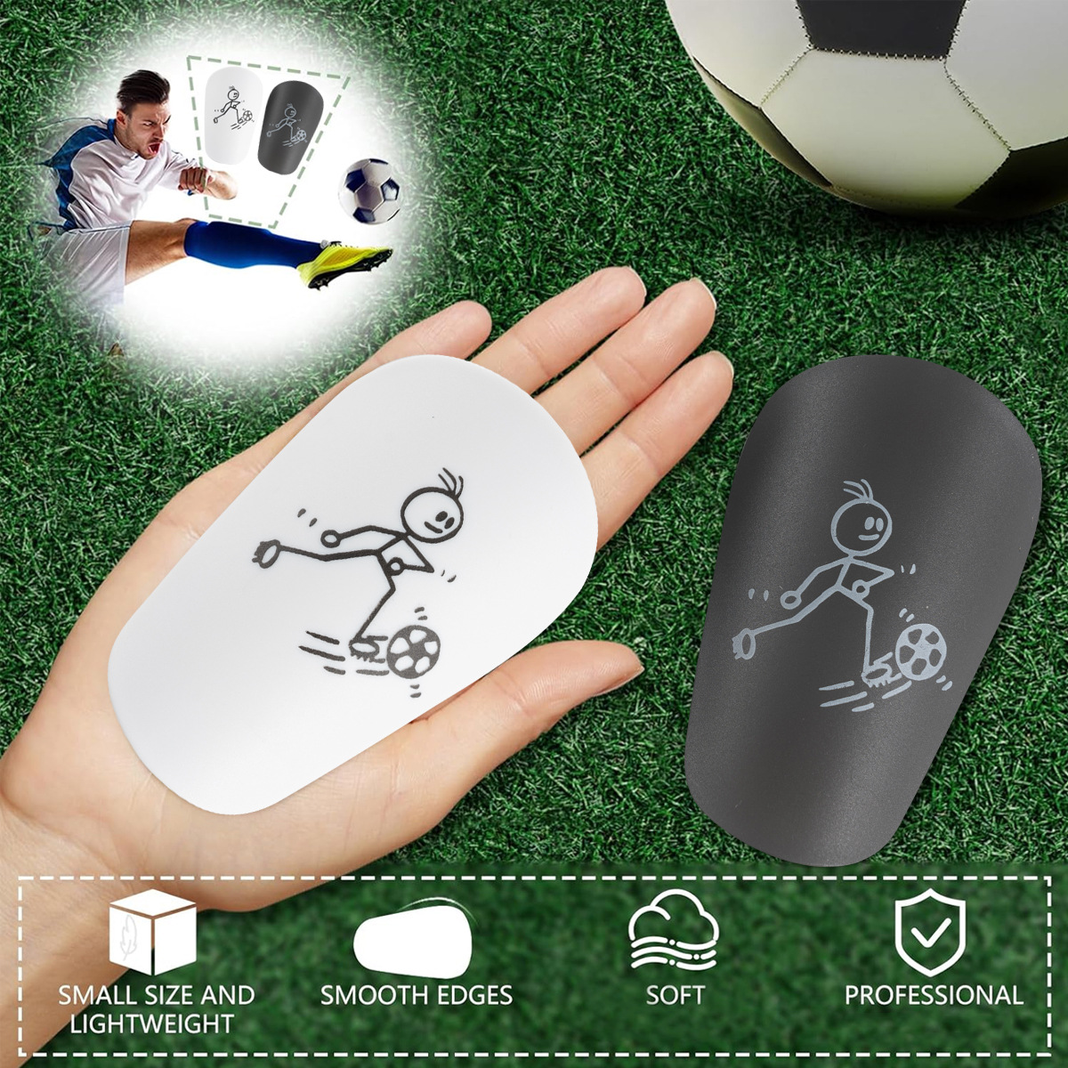 Football Shin Guard Children's and Adult Sports Protection Inserts