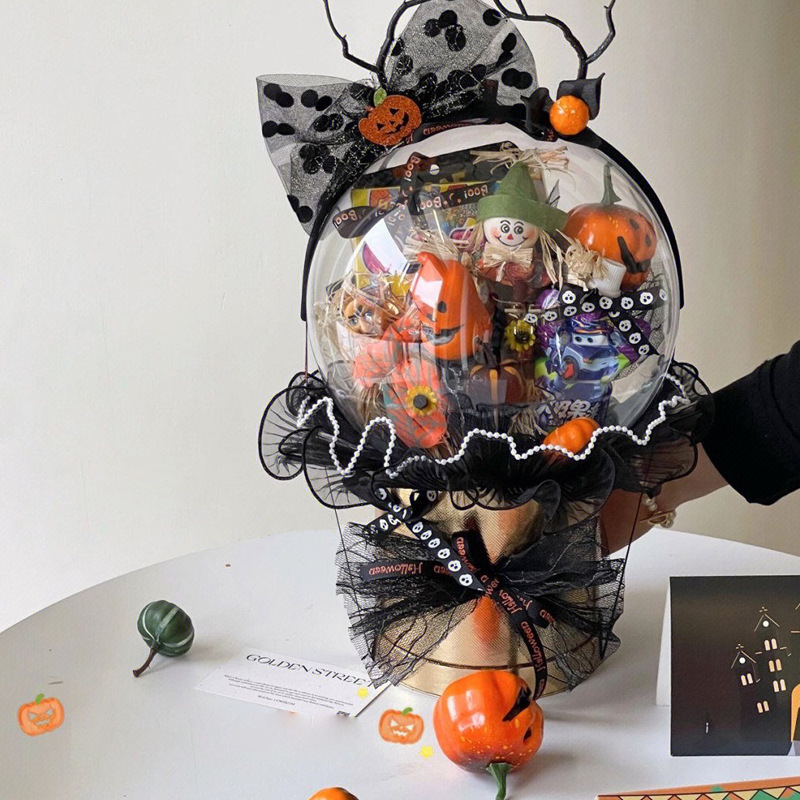 Halloween Bobo Ball Gift Ambiente festivo Decoración Murciélago Araña Calabaza Diablo Mariposa Cuerno Diadema al por mayor