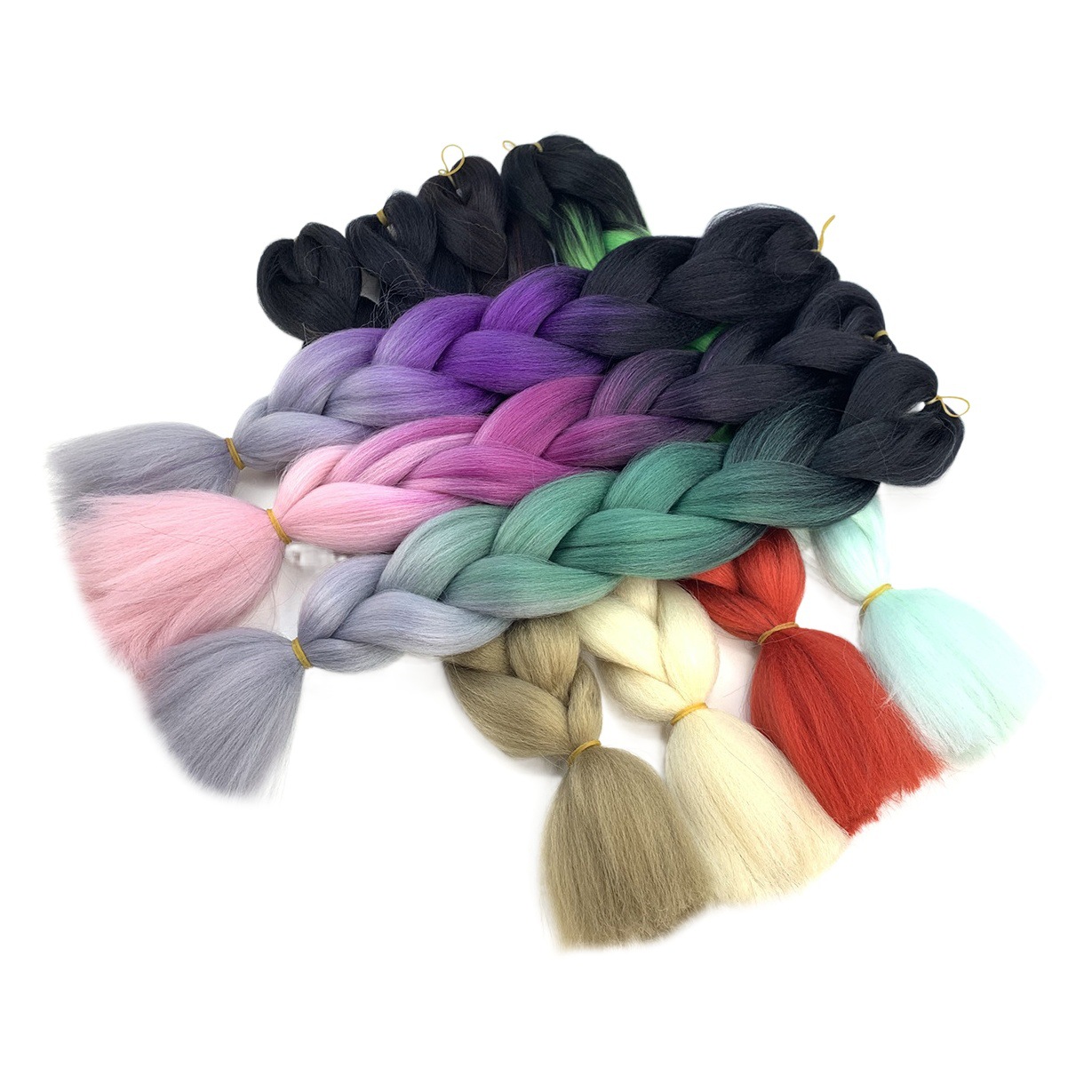 Cruz-frontera sucia trenza pelo extensión Jumbo trenza pelo africano gradiente color alta temperatura seda fibra química gran trenza peluca