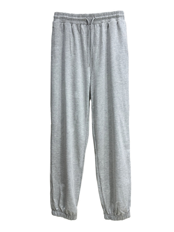 Pantalon de survêtement en polaire noir pour femmes, décontracté, jogging, sport, taille haute, pieds amples, pour la maison_voghion.com