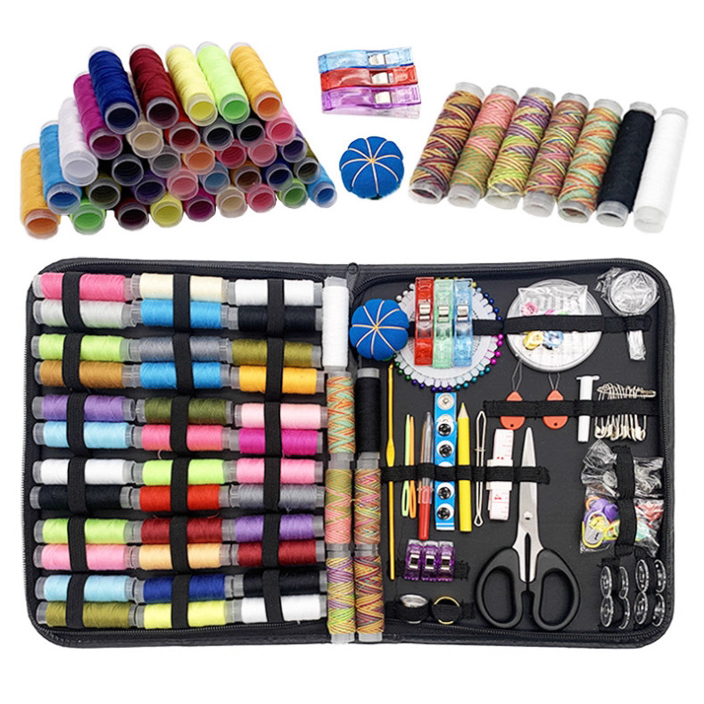 大容量家用针线盒230件套装高质量便携针线包缝衣线工具包收纳盒