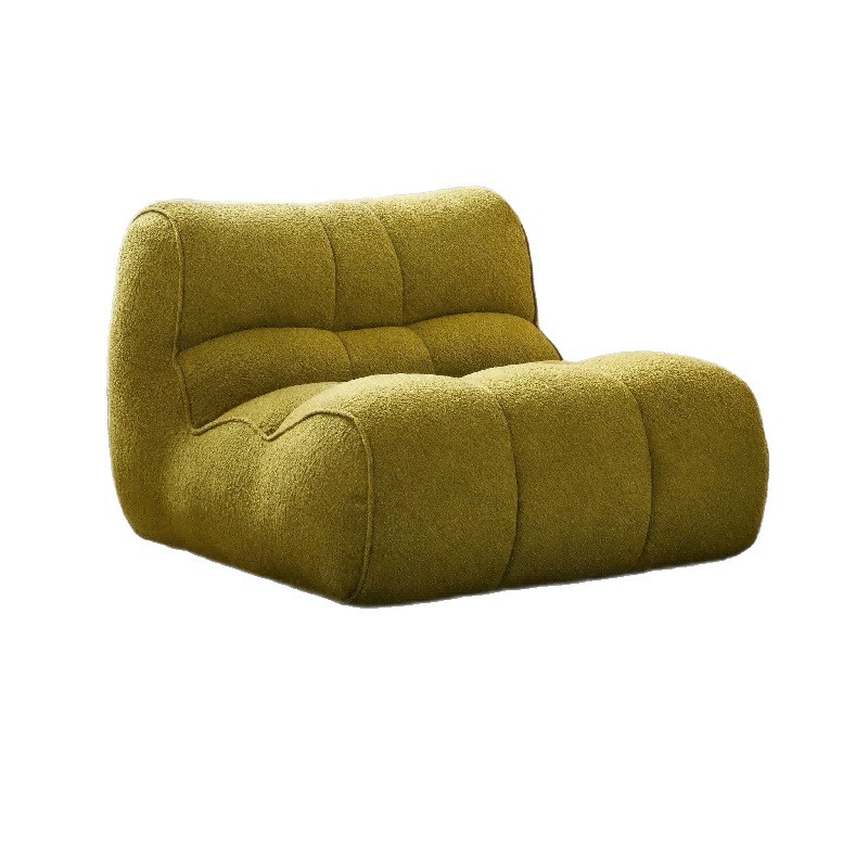 Sofá simple moderno sofá individual crema viento sala de estar dormitorio ocio sofá de tela