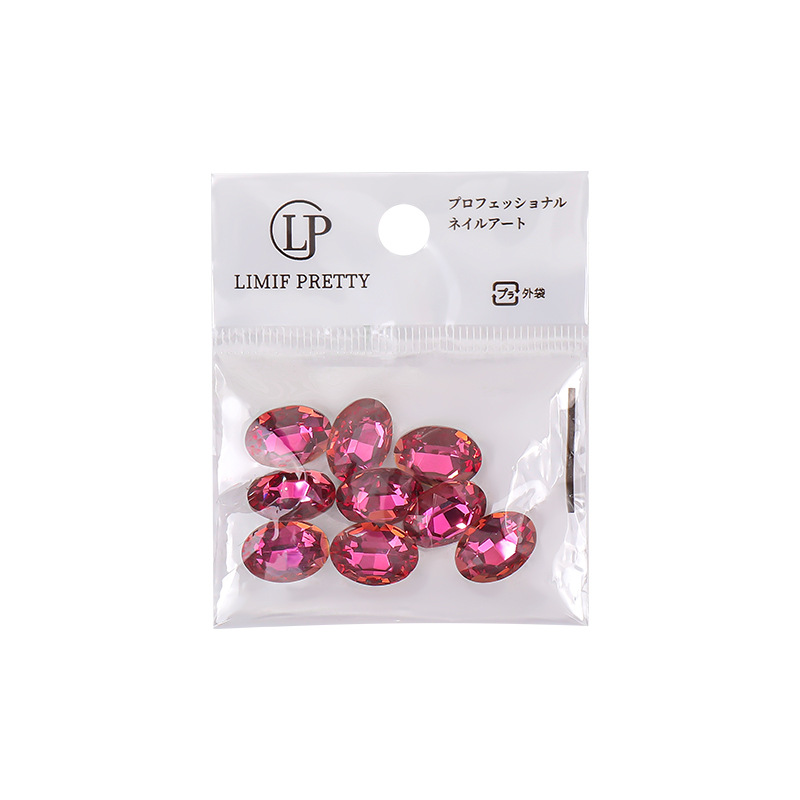 Nueva línea celebridad flash K9 oval paloma huevo Luz de lujo cristal señaló en forma inferior clavo taladro decoraciones al por mayor