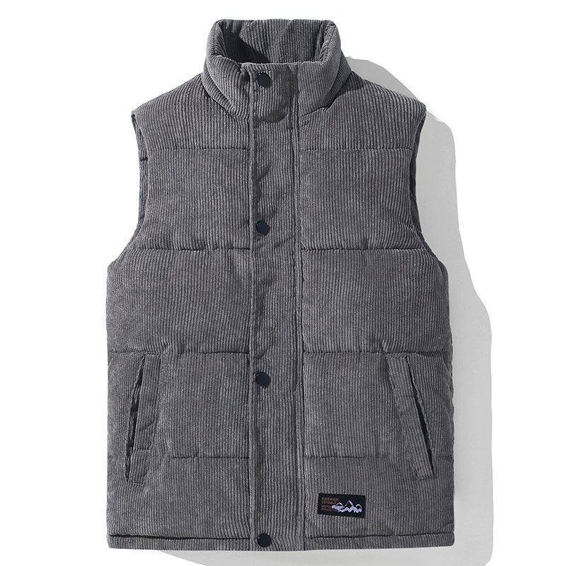 Demi-season trend vest, corduroy warm tank top, jacket, for teenagers