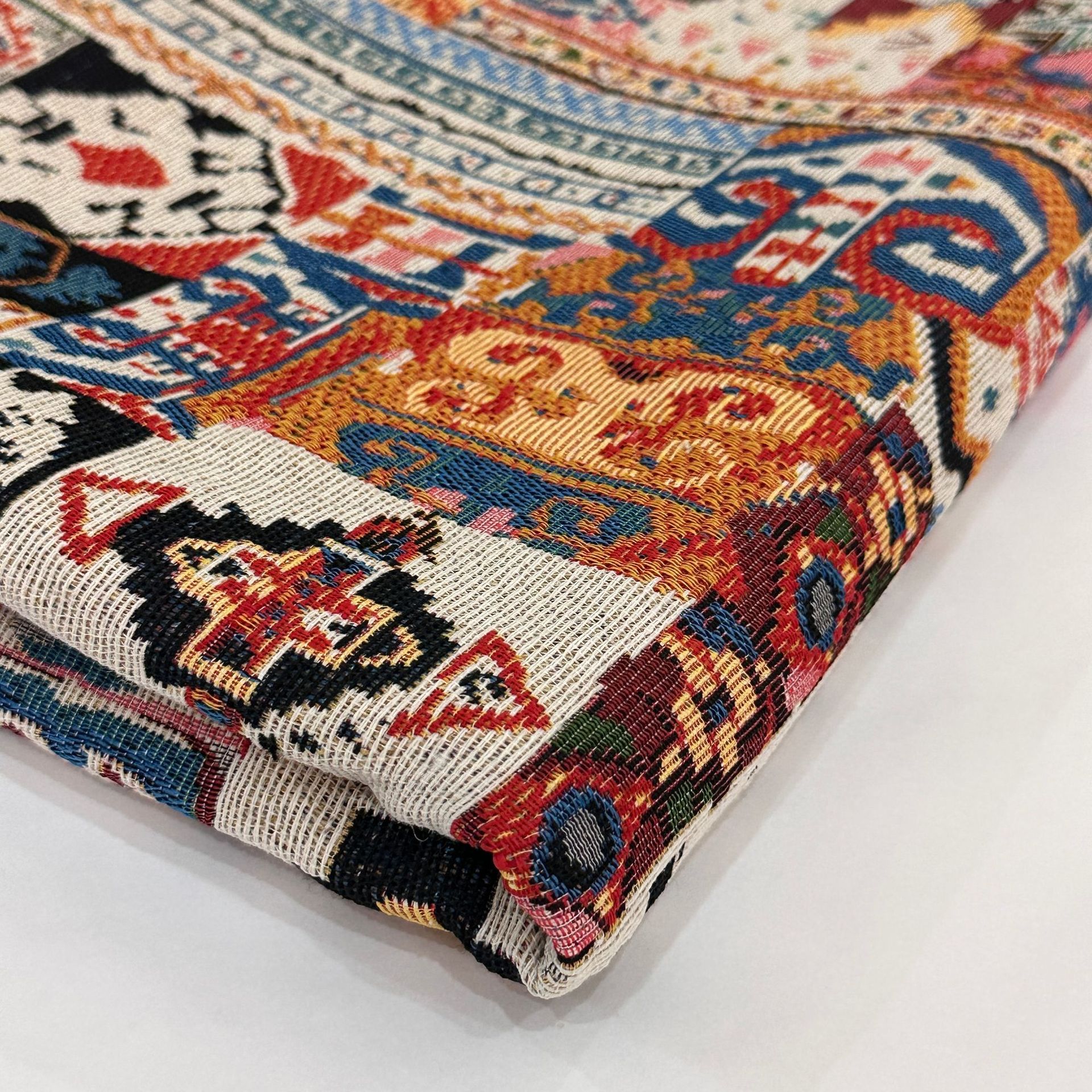 Nuevo estilo retro tela jacquard de alta precisión DIY mesa de mesa bandeja envuelta pecho zapatos superiores bolsa falda ropa de mujer