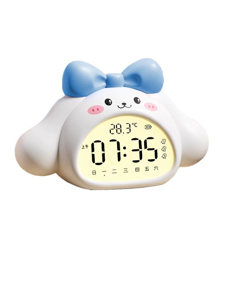 창조적 인 성격 지능형 음성 알람 시계 2024 새로운 학생들은 휴대용 아이들이 여자 높은 색상 가치 테이블을 깨운다