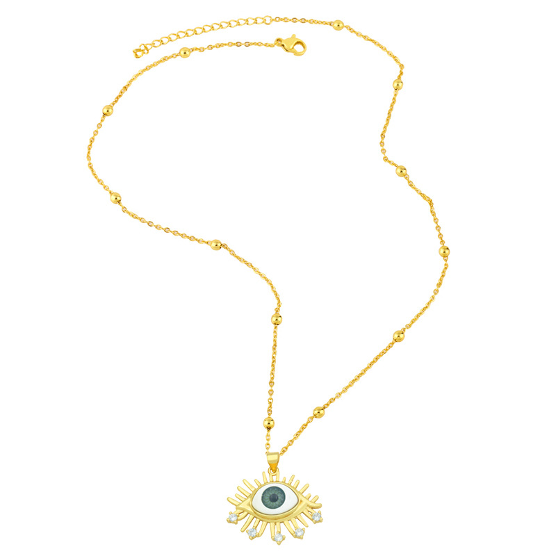 devilu0027s eye fashion sweater chain necklace wholesale jewelry Nihaojewelry