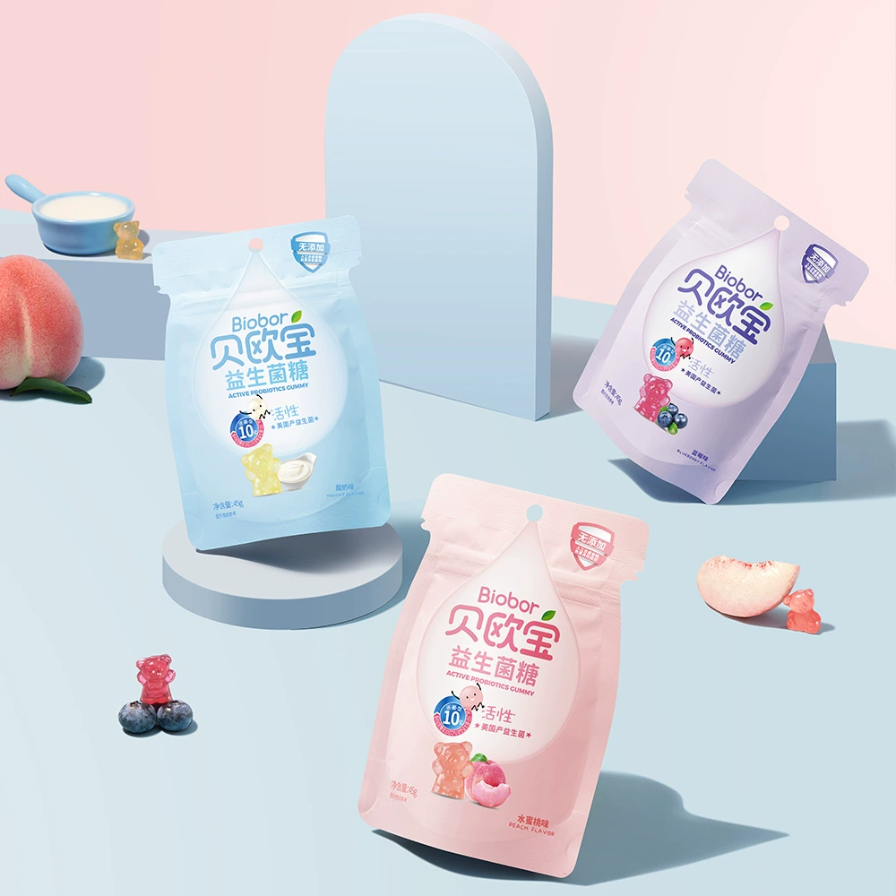 贝欧宝 Probiotic, children's eraser, 52G, with little bears, fruit flavor, chewy candies, nutrition