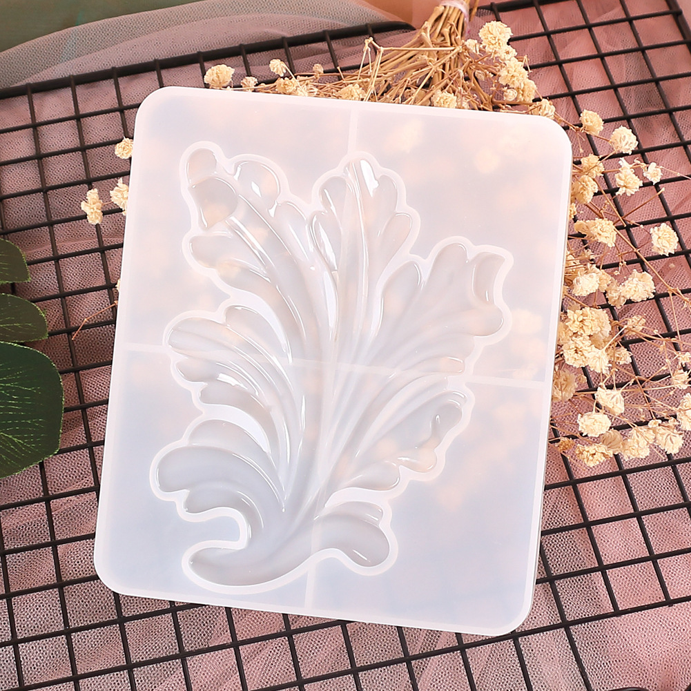 diy水晶滴胶模具 欧式花纹玫瑰叶子装饰镜面硅胶树脂模具