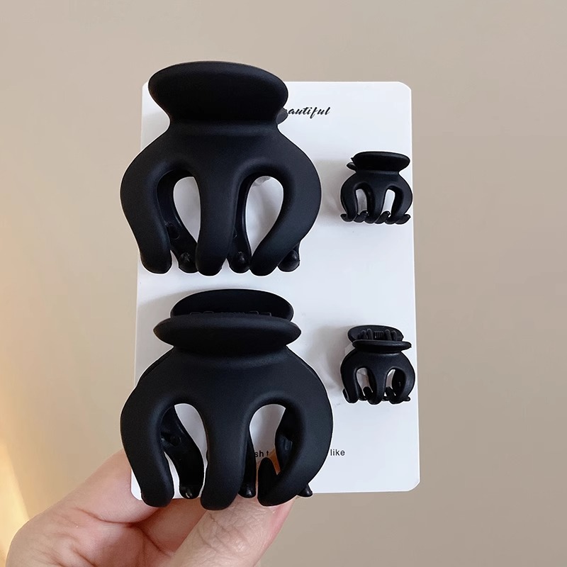 Horquilla de calabaza esmerilada de alta calidad, temperamento femenino, pinza de agarre grande, parte posterior de la cabeza, pinza de tiburón, clip de tiburón, tocado, horquilla