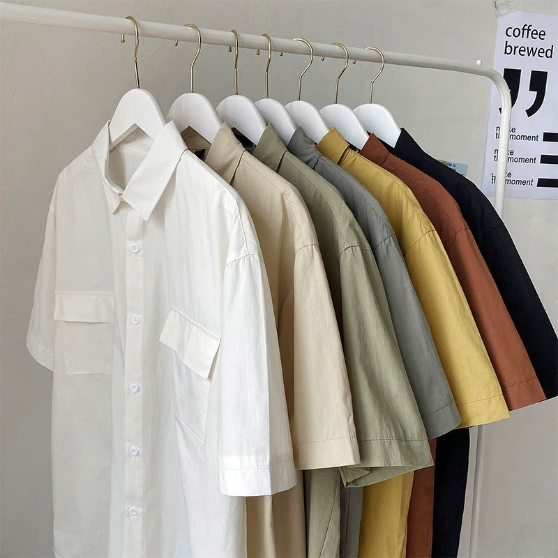 Solid Japanese shirt, white trend T-shirt