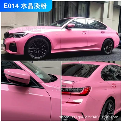 Base Polymer Car Body — Auto Color Change Film - e014-crystal-light-pink-152m-x-17m-polymer-substrate-petbottom-or-paperbottom