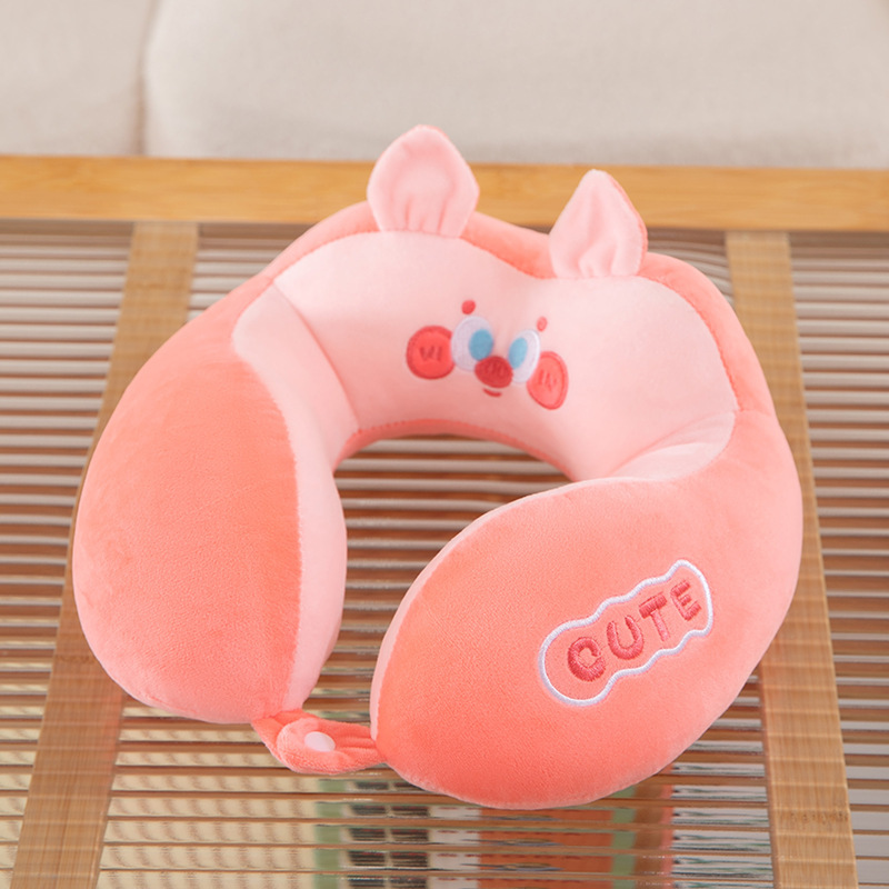 かわいいカラーブロックホッジU枕シリーズ かわいいカピバラ オフィス昼寝枕 頸椎U字枕|undefined