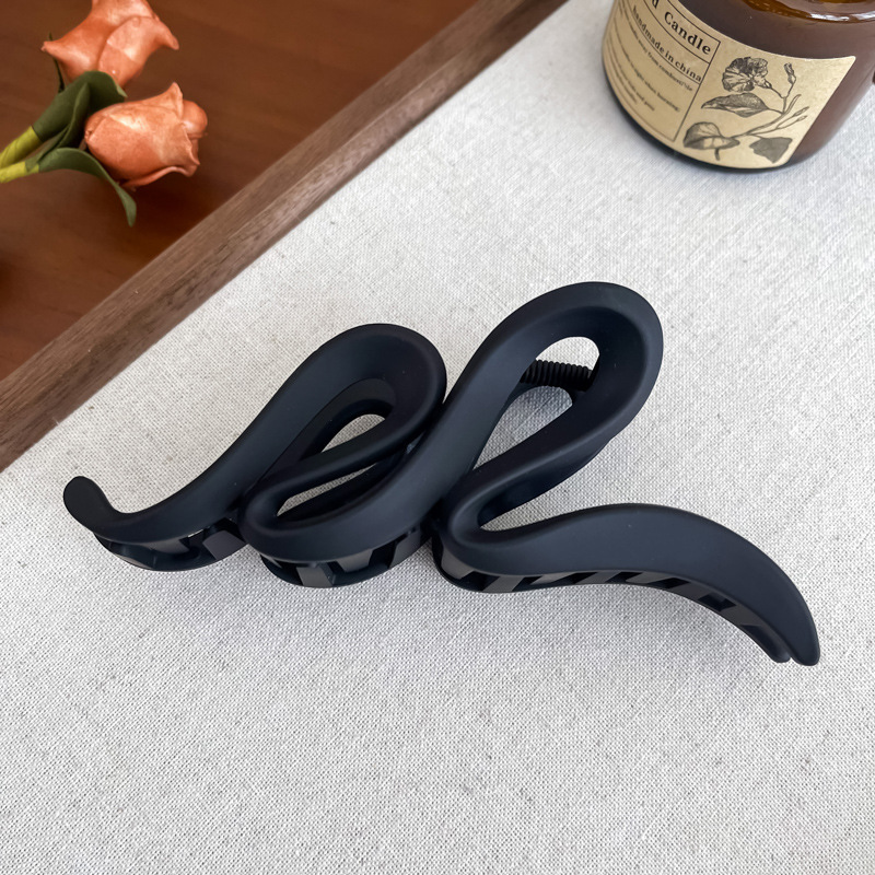 Horquilla para mujer de alta calidad clip de agarre negro tocado parte posterior de la cabeza clip de tiburón de pelo grande 2025 nueva horquilla