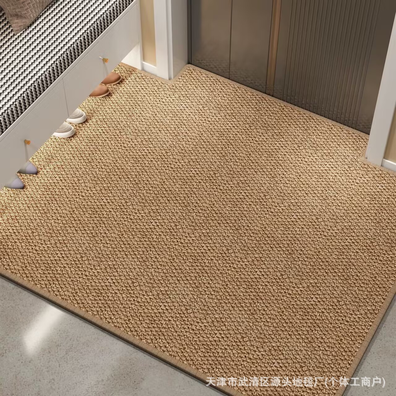 入户门地垫仿剑麻地毯门垫进门垫防滑耐脏垫子玄关家用脚垫可裁剪