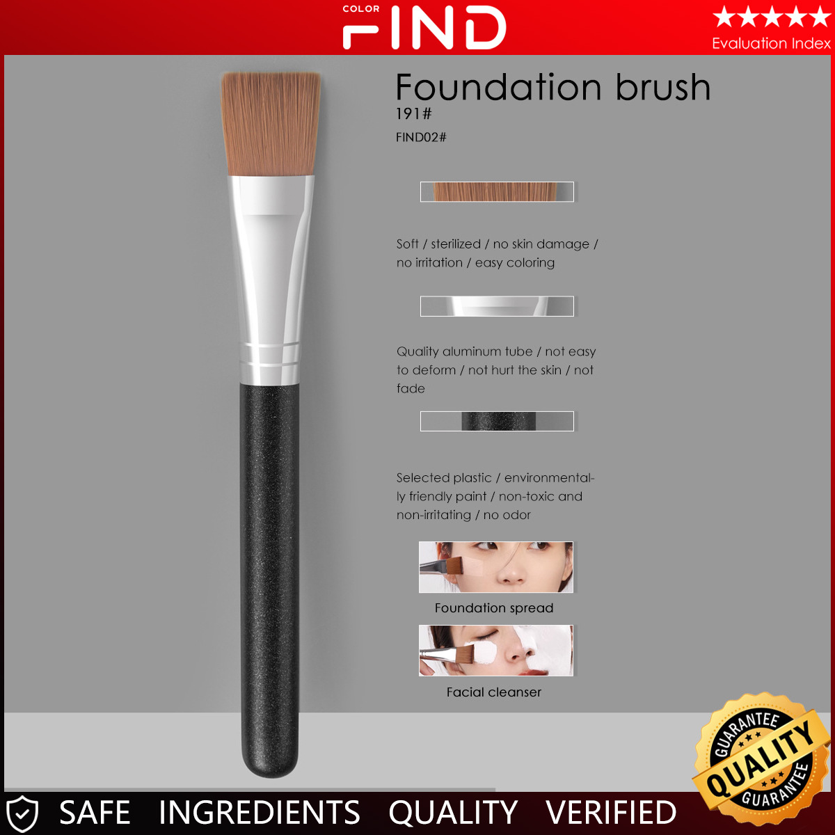 Cepillo de cejas hoja 101 #102 #191 cepillo de base 170 cepillo de rubor 270 # cepillo de cejas contorno acostado cepillo de sombra de ojos de gusano de seda