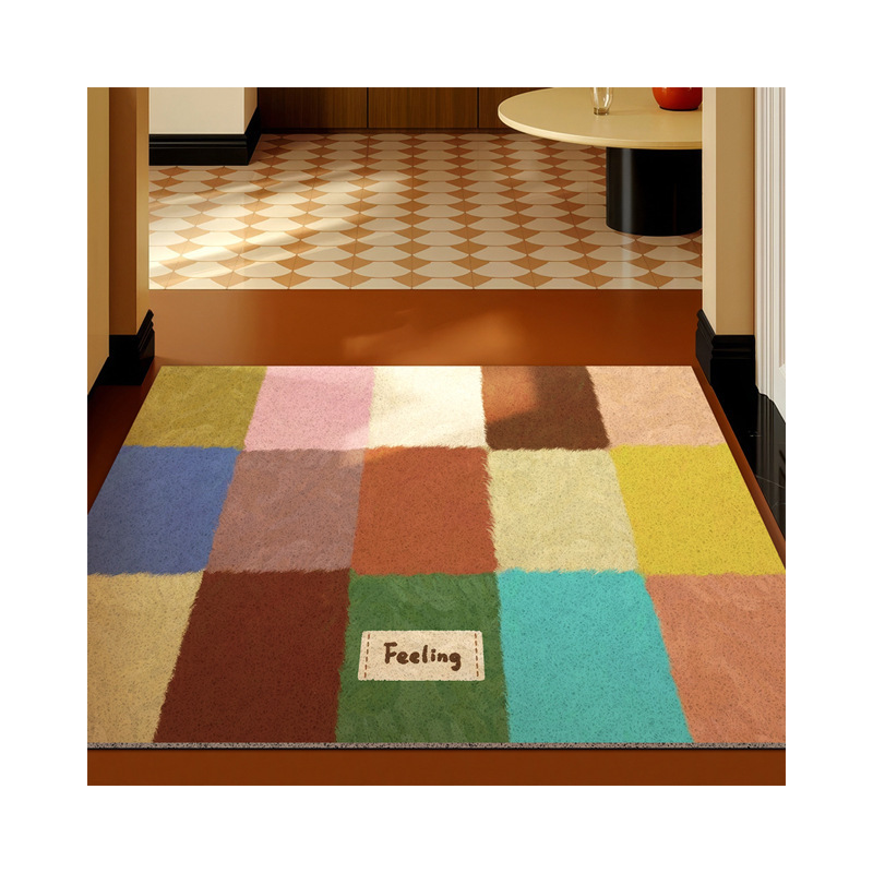 Silk Loop Entrance Carpet In American Retro Style For Home_voghion.com