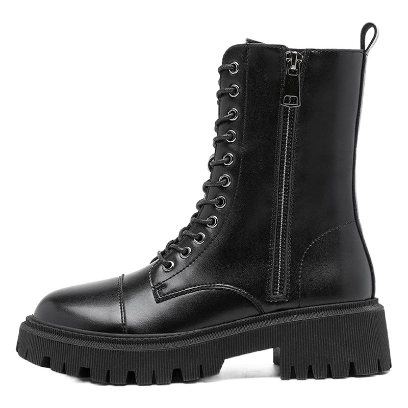 Botas Augusden Martin para mujer, otoño 2026, nuevo estilo británico, botines de primavera y otoño con suela gruesa y plataforma, que aumentan la altura.