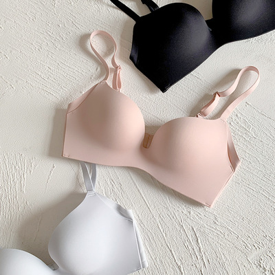 solar system Smooth Single chip Cup Small chest Gather girl No trace Bras Bra singleton Seamless underwear