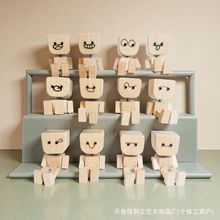 新品Shaking Wooden Man Figurine摇晃的木制人摇晃汽车装饰抖腿