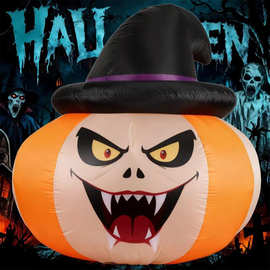 厂家定制万圣节猫头鹰坟墓白鬼幽灵恶魔场地布置道具升降充气气模