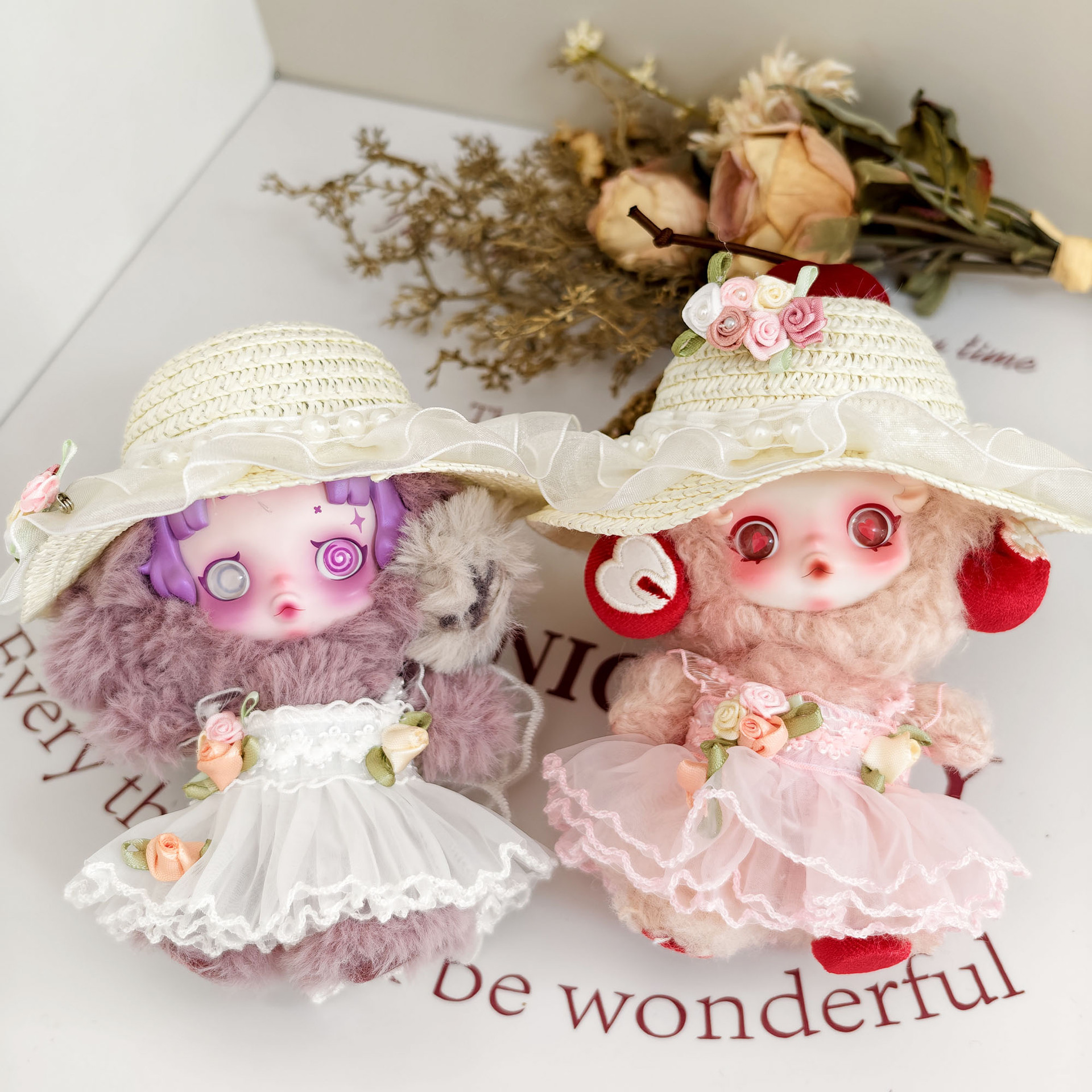 潮玩SP娃衣玫瑰婚纱裙套装17CM玩偶光织园系列毛绒玩偶着替公主裙