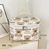 Japanese small capacious cosmetic bag, travel bag, handheld storage system, with little bears, internet celebrity