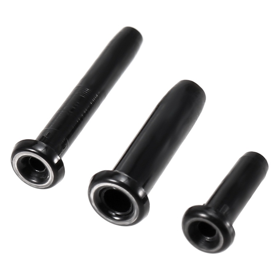 Raqueta de bádminton barril tubo de protección negro conjunto completo con clavo doble agujero de línea única