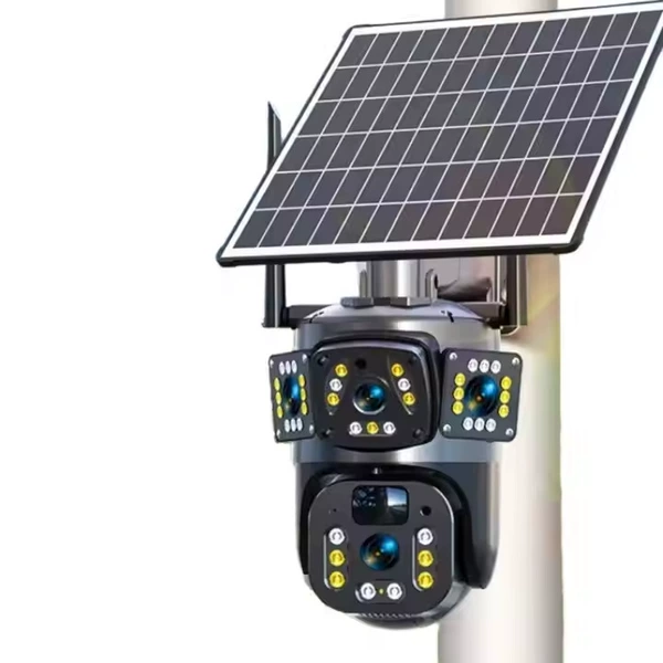 Single-board three-screen WiFi version [solar charging + mobile tracking + two-way voice dialogue] 60-day all-day loop recording