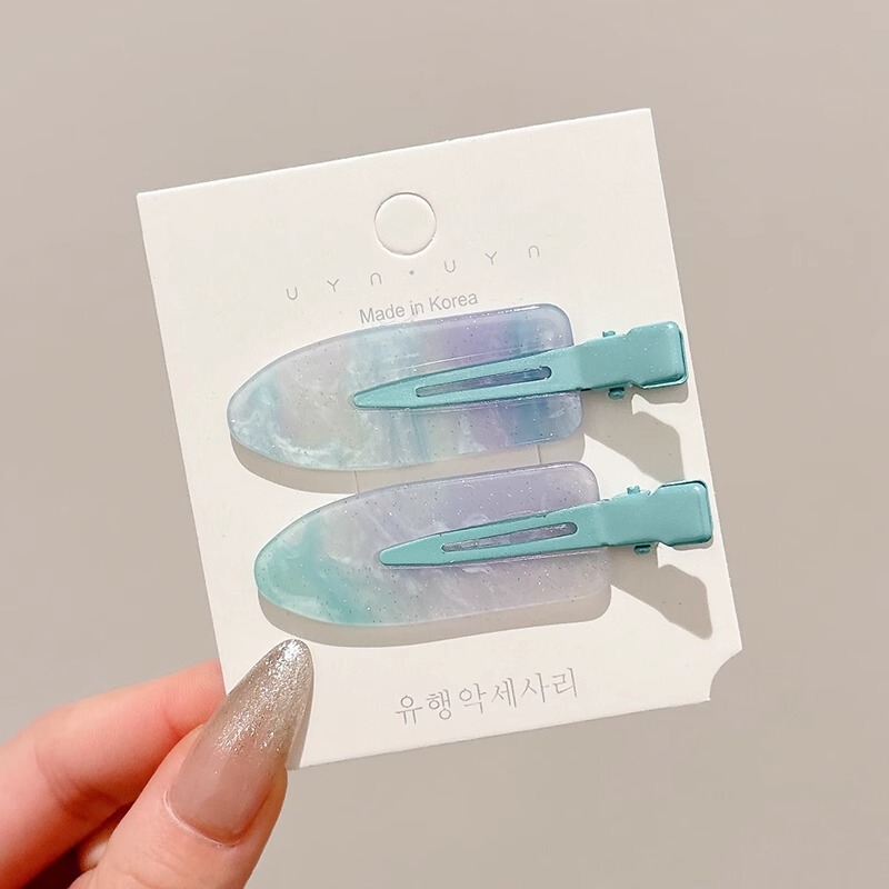 多巴胺彩色刘海发夹女夏天碎发鸭嘴一字夹发卡ins侧边夹子头饰品|undefined