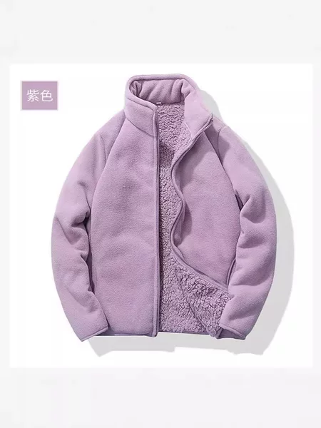 Winter new thick warm lamb fleece coat lovers stand collar thick fleece coat wholesale