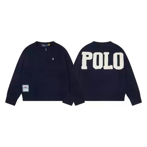 Ralph Lauren Limited Edition Sweater 25 Fall/Winter, High Quality, Embroidered Logo, American Vintage Preppy Style, Loose Fit Casual Top