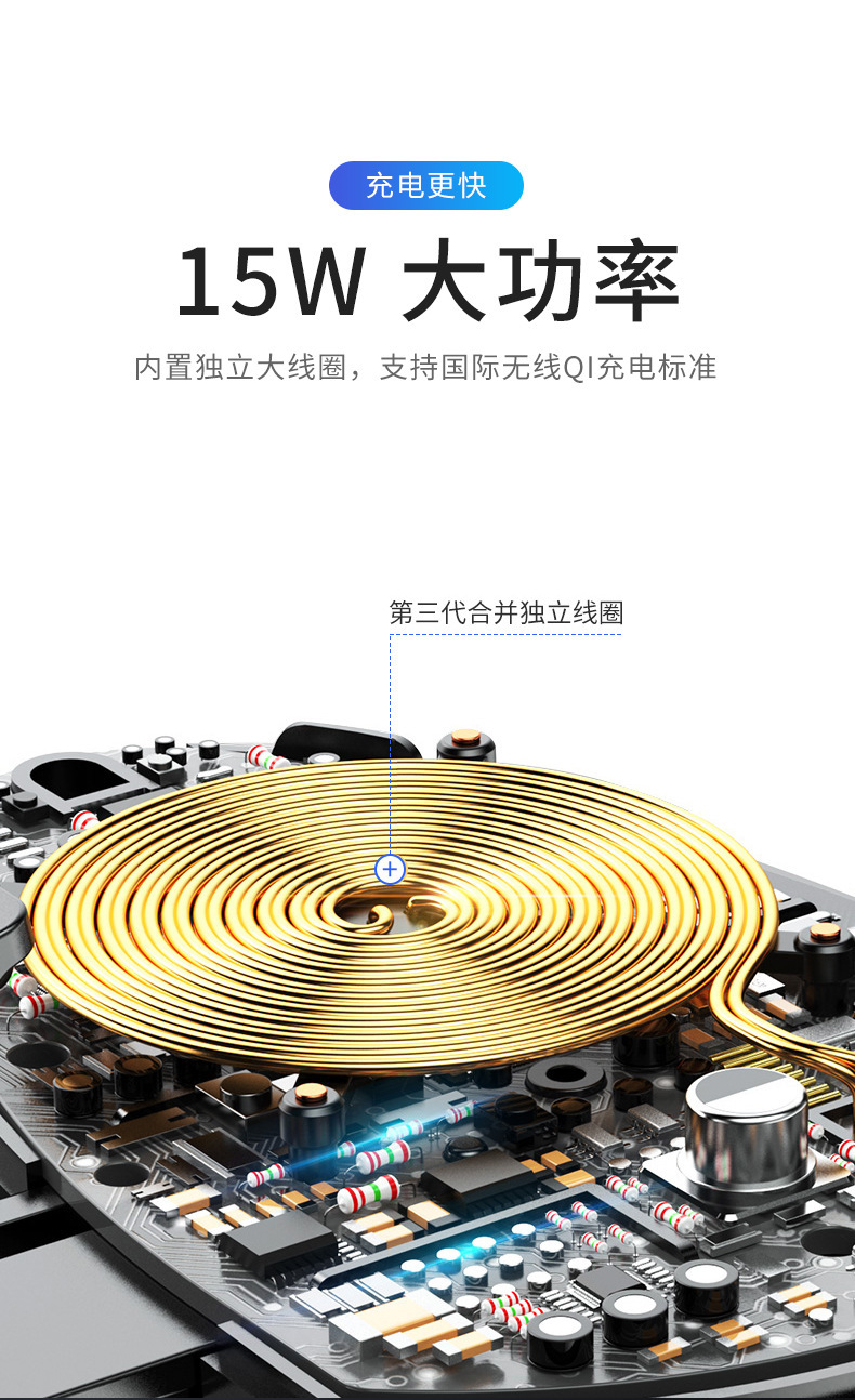 XS,X10,X11 new wireless charger mobile phone charger car wireless charger high speed 15W fast charging