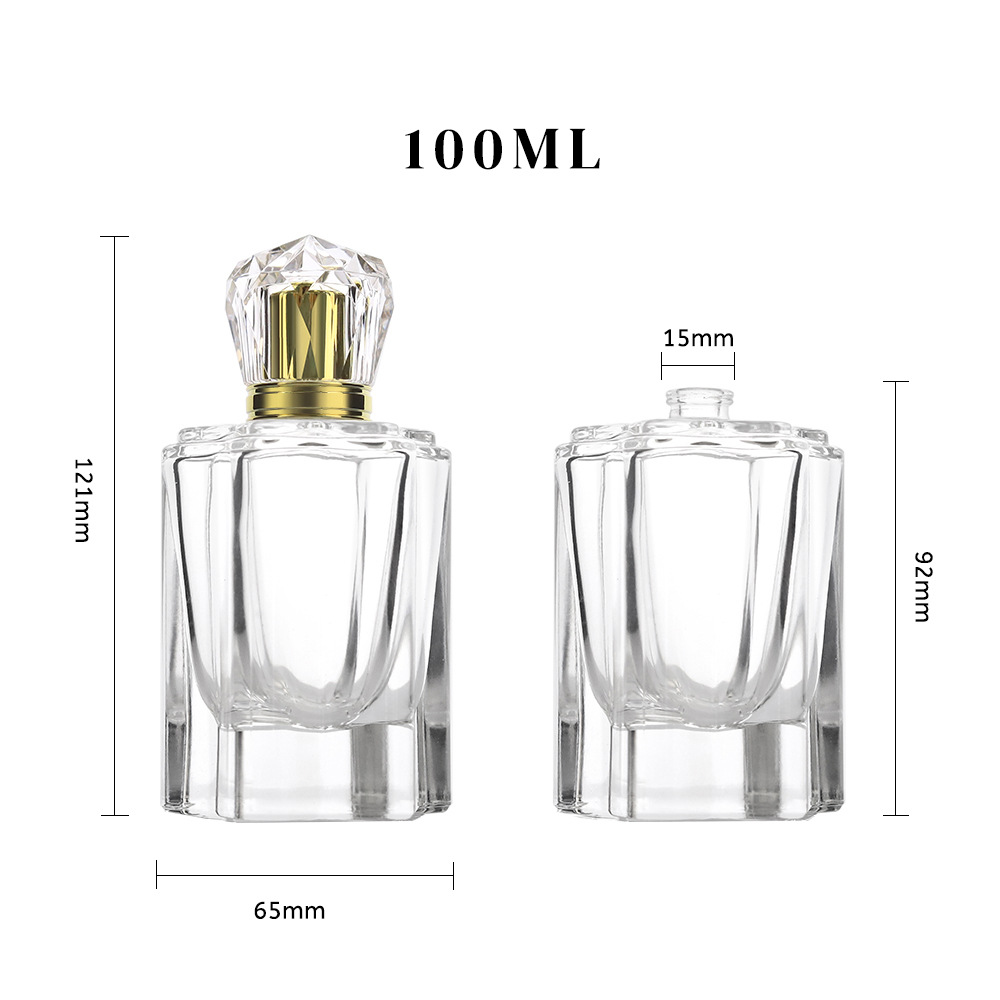 Venta caliente transfronteriza de botellas de perfume de vidrio poligono de alta gama duoleng aceite esencial presionando botellas de spray cosméticos en botellas vacías image 5