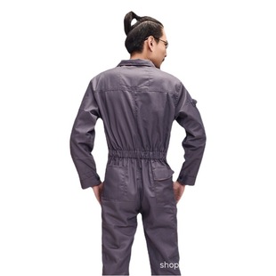 conjoined suspenders multi-pocket men's transport clothing auto repair workshop dirty and dustproof labor protection clothing suit can be printed logo