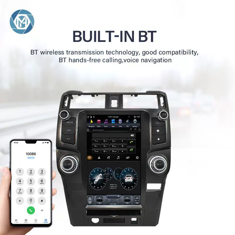 Подходящее для Toyota Super Fighter 2009-2019 вертикальный экран превышение Toyota 4 Runner PX6