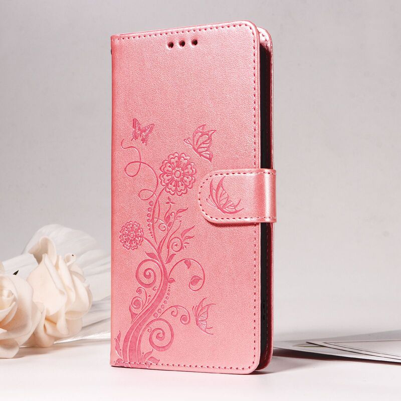Suitable for Samsung A33 5g Butterfly Embossed Flip Phone Case Leather Cover A53 5g Floral Flip Protective Case