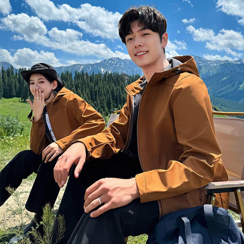 Anti-fouling Soft Shell Jacket Teenager Outdoor Windproof Waterproof Business Jacket Mountaineering Suit Overalls Couple