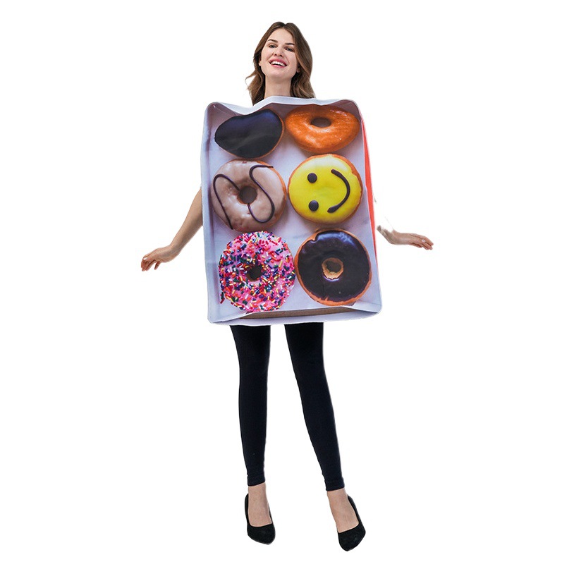 Halloween Adulto Niños Gays Funny Donuts Disfraces Parodia Comida COS Fiesta Show