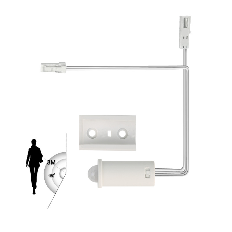 低压12V人体感应开关杜邦线衣柜橱柜感应器明装暗装红外感应