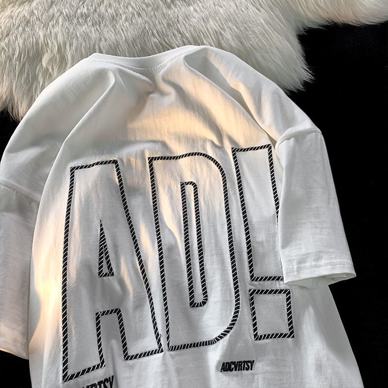 [strict selection] cotton short sleeve t-shirt men's cotton American fashion brand letter printing short sleeve t-shirt men and women wholesale